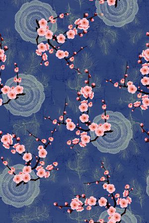 春夏花型印花花型图片
