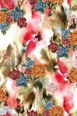 水彩花卉印花花型图片