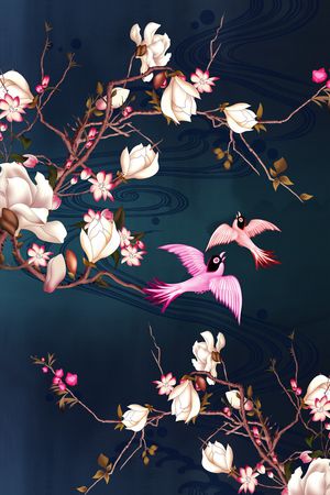 复古印花花型图片