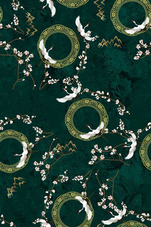 春夏花型印花花型图片