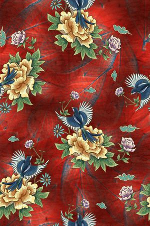 春夏花型印花花型图片