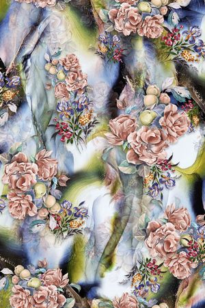 水彩花卉印花花型图片