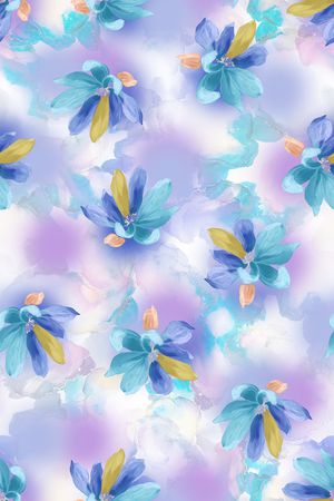 水彩印花花型图片