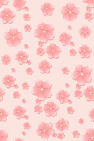 樱花印花花型图片