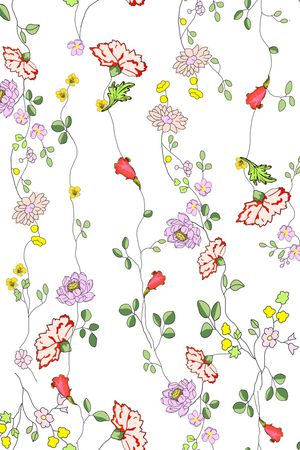 手绘印花花型图片