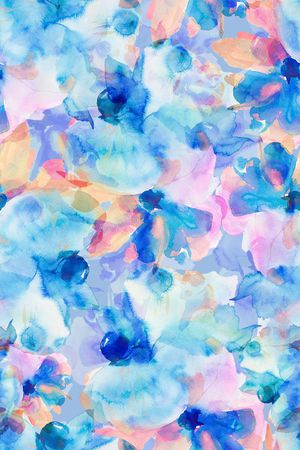水彩印花花型图片