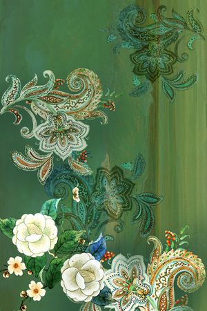 佩斯利印花花型图片