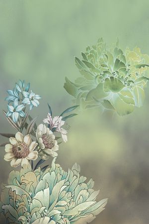 真丝印花花型图片