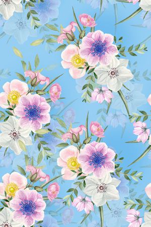 水彩印花花型图片