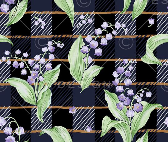 几何花卉印花花型图片
