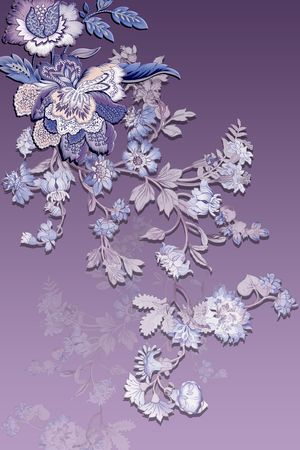 真丝印花花型图片