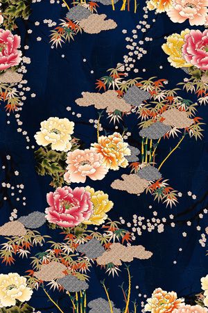 复古印花花型图片