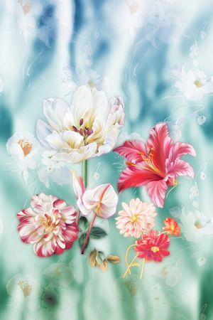 大花印花花型图片