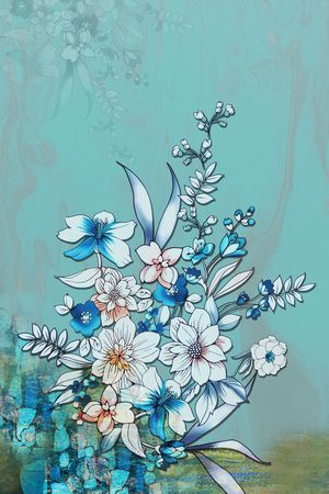 定位花印花花型图片