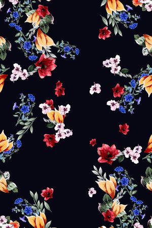 女装定位花印花花型图片