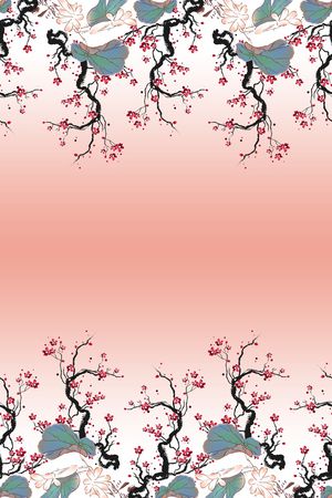 长巾印花花型图片