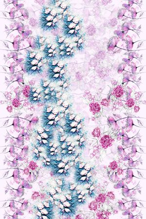 真丝印花花型图片