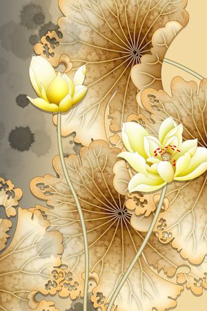 真丝印花花型图片