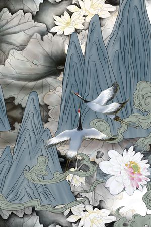 真丝印花花型图片