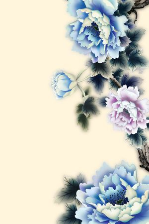 真丝印花花型图片
