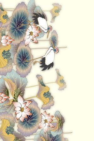 真丝印花花型图片
