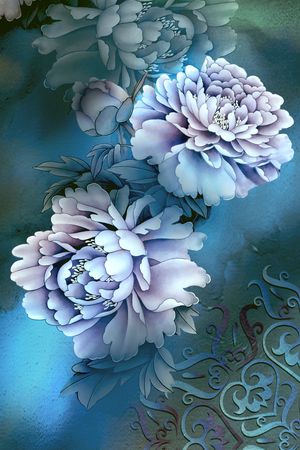 真丝印花花型图片
