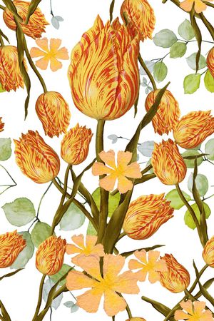 绿植树叶印花花型图片