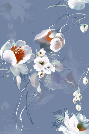 真丝印花花型图片