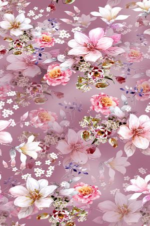 水彩印花花型图片
