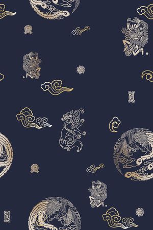 中老年印花花型图片