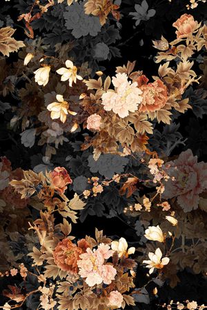 真丝印花花型图片