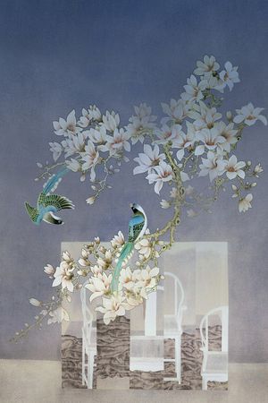 真丝印花花型图片