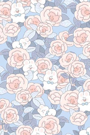 小兔子印花花型图片