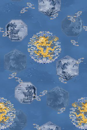 真丝印花花型图片