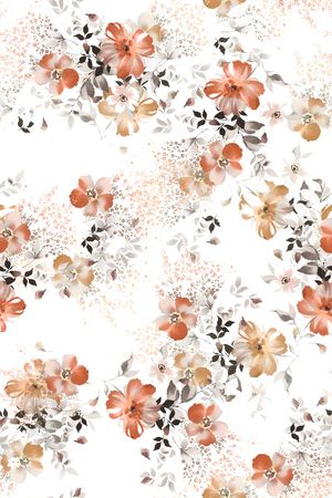 春夏花型印花花型图片