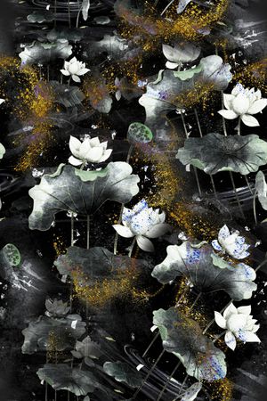 复古印花花型图片