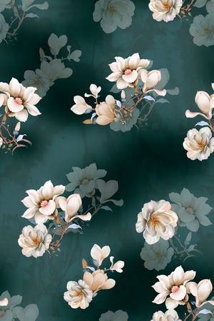 真丝印花花型图片