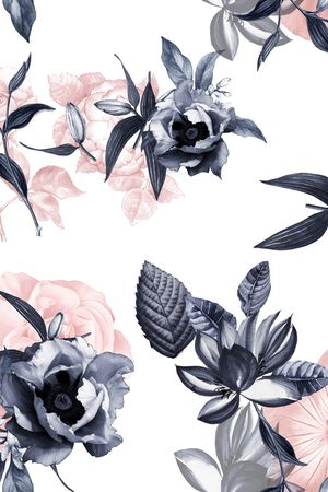 花卉印花花型图片