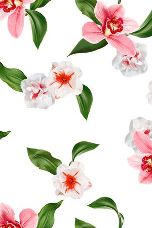 花卉印花花型图片