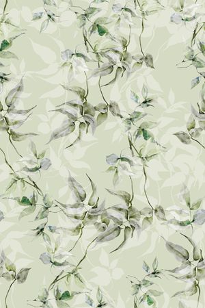 水彩印花花型图片