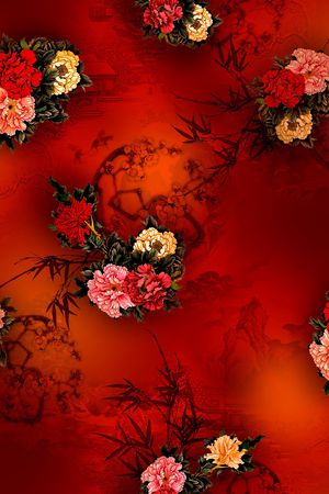 香云纱印花花型图片