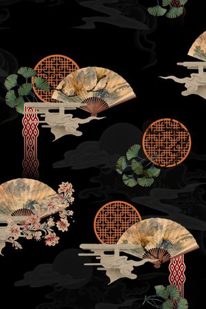 香云纱印花花型图片