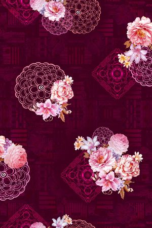 香云纱印花花型图片