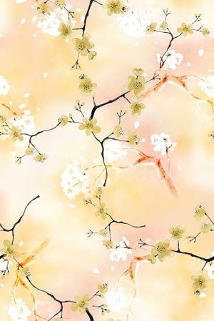 手绘花卉印花花型图片