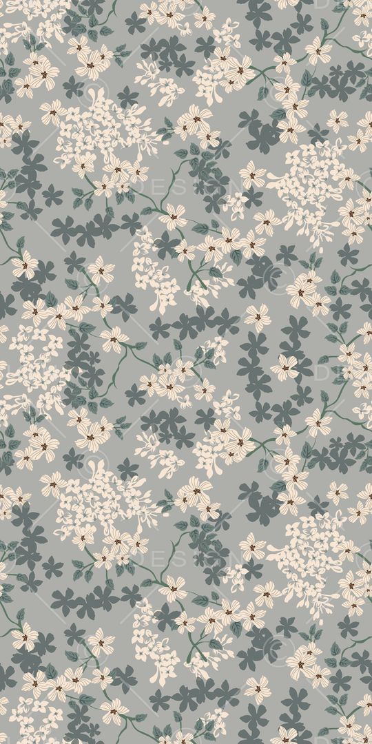 绿植树叶印花花型图片