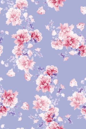 真丝印花花型图片