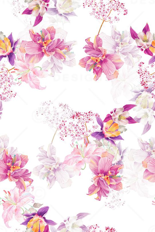 真丝印花花型图片