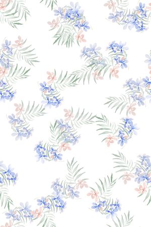春夏花型印花花型图片