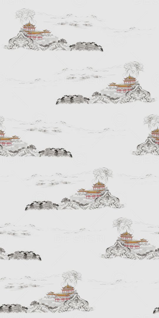 中国风印花花型图片