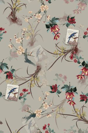 邮票印花花型图片